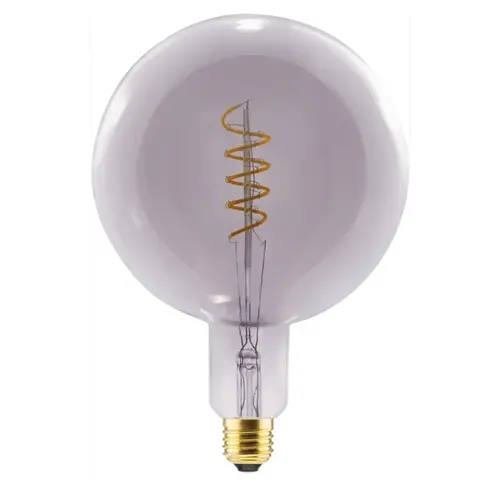 Segula* Segula | SG-55402 | LED Grand Globe 200 Curved smokey grey | Soft Line | E27 | 6.5W | 200 lm | 1900 K | CRI+85