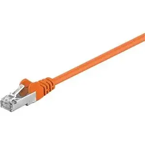 goobay Goobay | 93456 | Cordon de raccordement | F/UTP 5e | CCA | PVC | Couleur : Orange | 0.5m