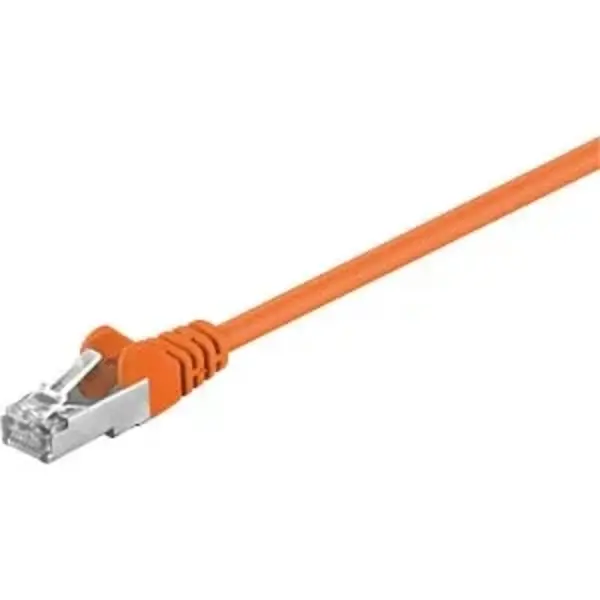 goobay Goobay | 93456 | Patchcord | F/UTP 5e | cord | CCA | PVC | Colour: Orange | 0.5m