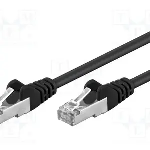 goobay Goobay | 68654 | Patchcord | F/UTP 5e | koord | CCA | PVC | Kleur: Zwart | 0,5m