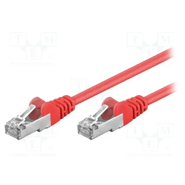 goobay Goobay | 50150 | Patchcord | F/UTP 5e | cord | CCA | PVC | Colour: Red | 0.5m