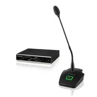 Sennheiser | 506615 | SpeechLine set | SL TS 133 GN SET DW-3 EU | SL support de table, microphone col de cygne et récepteur | Fonction de charge QI ou charge via USB