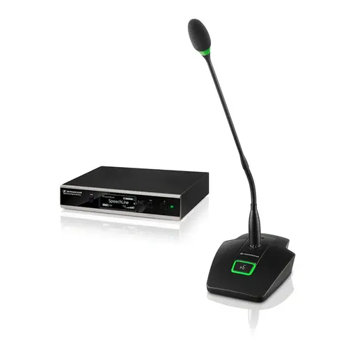 Sennheiser* Sennheiser | 506616 | SpeechLine set | SL TS 153 GN-L SET DW-3 EU | SL table stand, gooseneck microphone and receiver | QI charging function or charging via USB