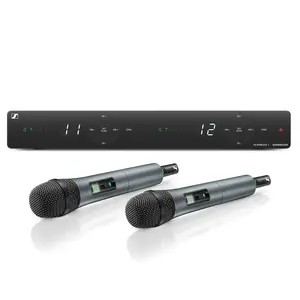 Sennheiser* Sennheiser | 508263 | Kit mains libres sans fil | XSW 1-825 DUAL | 2x mains libres avec capsule microphonique, 1x récepteur, 2x clip microphonique