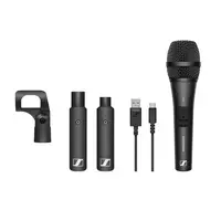 Sennheiser | 508484 | Kit vocal sans fil | Emetteur XLR, récepteur XLR, microphone, clip microphone | Rechargeable par USB | 2400-2483.5 MHz