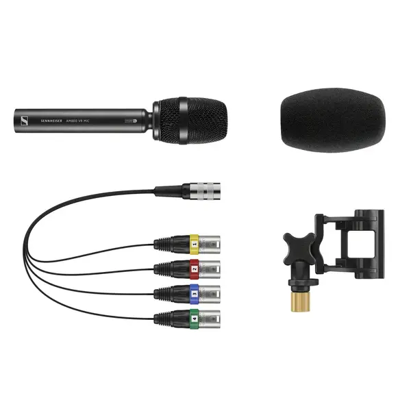 Sennheiser* Sennheiser | 507195 | Microphone 3D | Ambeo VR | 4x cardioïde | 4x P48 | avec câble XLR, écran et support Montage