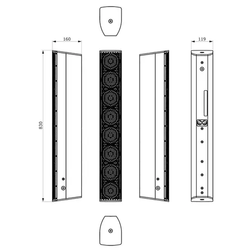Voice-Acoustic* Voice-Acoustic | LA-stick 8x4 Line Array | 4-inch | passive