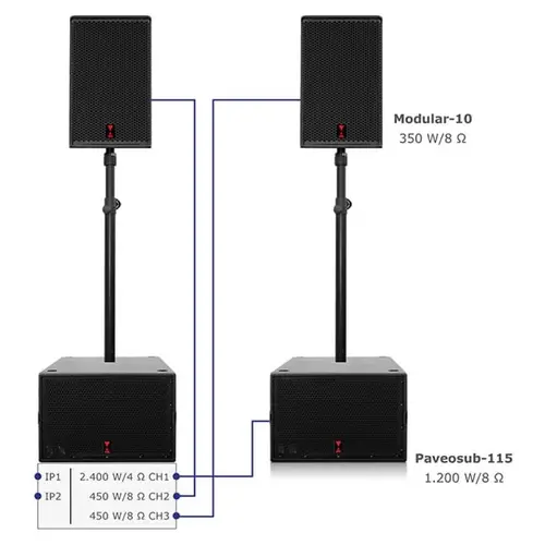 Voice-Acoustic* Voice-Acoustic | Speaker set Modular-10 15-inch active | SubSat-10sp Set