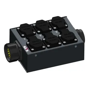 SRS Power* SRS Power | Breakout box | Socapex 19p | MSB SX19T-6SC | SX19+THRU | 6x Schuko