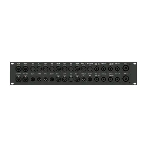 TENNAX* TENNAX | connection panel amplifier | 8-channel | for Powersoft X8, 2x X4 or 2x T604 and T304, among others
