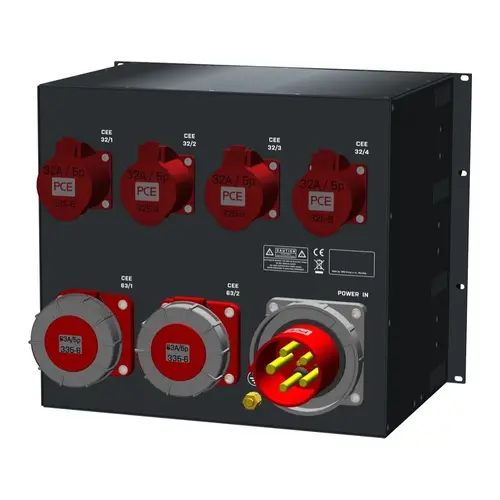 SRS Power* SRS Power | Power distributor 125A | 63A | 32A | Main switch | Digital meter | Main switch | Digital RCD | MCB