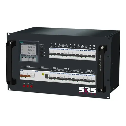 SRS Power* SRS Power | Stroomverdeler 63A | 16A | Schuko | Digitale meter | Main MCB | MCB | RCD