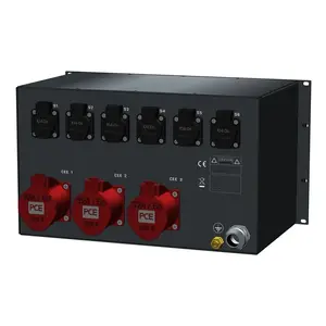 SRS Power* SRS Power | Power distribution board 63A | 32A | Schuko | Emergency stop | Main MCB | RCBO