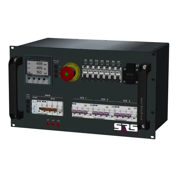 SRS Power* SRS Power | Stroomverdeler 63A | 32A | Schuko | Noodstop | Main MCB | MCB | RCBO