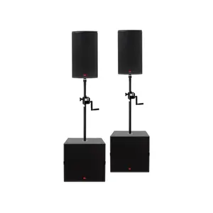 TENNAX* TENNAX | speaker set 12 and 18-inch active | Flexi 12, Ventus-18 and Ventus-18sp | including case, stand and transport wheels
