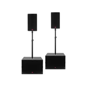 TENNAX* TENNAX | speakerset 8 en 15 inch actief | Flexi 8, Ventus-15 en Ventus-15sp | inclusief hoes, statief en transportwielen