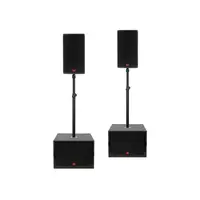 TENNAX | speakerset 8 en 12 inch actief | Flexi 8, Ventus-12 en Ventus-12sp | inclusief hoes, statief en transportwielen