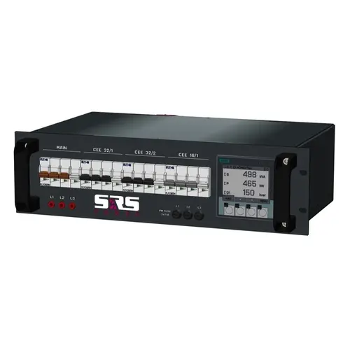 SRS Power* SRS Power | Power distribution board 63A | 32A | 16A | Digital meter | Main MCB