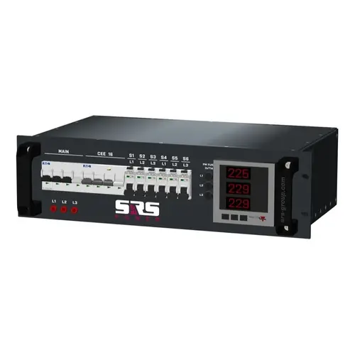 SRS Power* SRS Power | Stroomverdeler 32A | 32A |16A 5p | Schuko | Digitale meter | Main MCB | RCBO