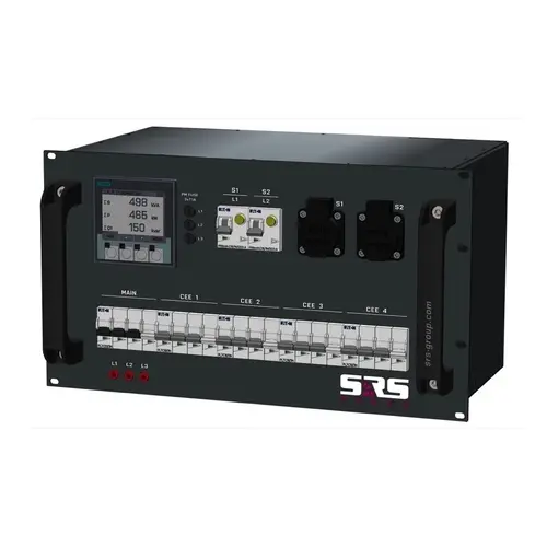 SRS Power* SRS Power | Stroomverdeler 32A | 16A 5p | Schuko | Digitale meter | Main MCB | RCBO | MCB