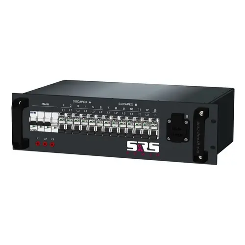 SRS Power* SRS Power | Stroomverdeler 32A | Socapex 19p | Schuko | Main MCB | RCBO