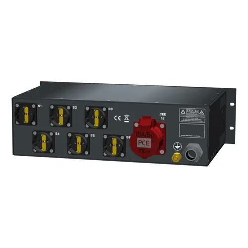 SRS Power* SRS Power | Stroomverdeler 16A | 16A 5p | Schuko | Main RCBO | HMCB