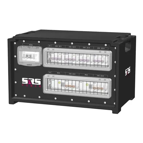 SRS Power* SRS Power | IP54 Distribution d'énergie 125A | 63A | 32A | Schuko | Main MCB | RCD | RCBO