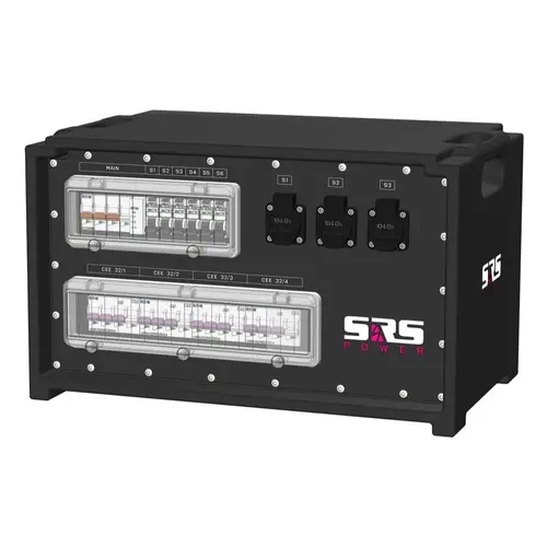 SRS Power* SRS Power | IP54 Power distributor 63A | 32A | Schuko | Main MCB | RCBO