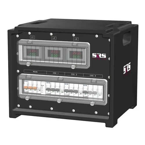 SRS Power* SRS Power | IP54 Power distribution board 63A | 32A | Main MCB | VA meter