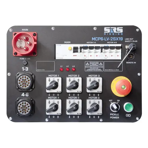 SRS Rigging* SRS Rigging | MCP6-LV | Peli case Hoist control 6-channel | Type of control: Low Voltage | Input: 1x CEE32A-5p