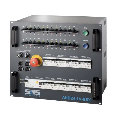SRS Rigging* SRS Rigging | AHD16-LV | AHD Hoist control 16-channel | Type of control: Low Voltage | Input: 1x CEE63A-5p