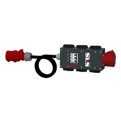SRS Power* SRS Power | Portable stroomverdeler 32A 5p| 32A | Schuko | RCBO SRS Power | Portable stroomverdeler 32A 5p| 32A | Schuko | RCBO