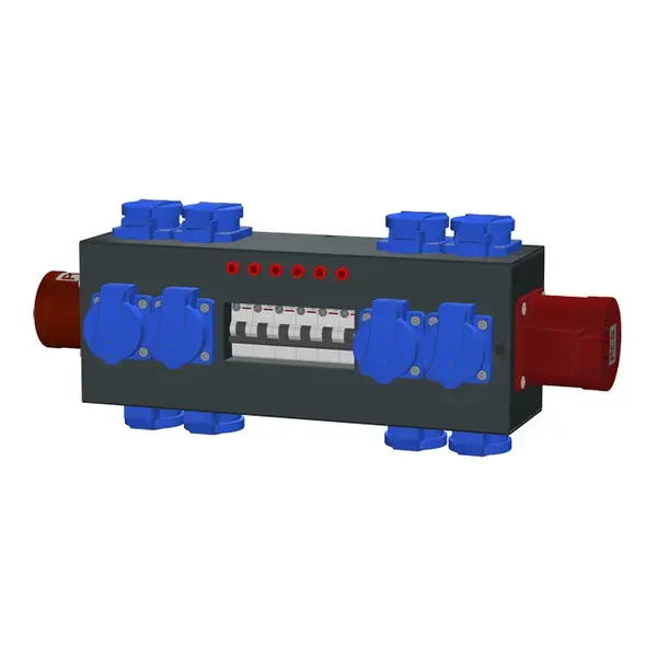 SRS Power | Distributeur d'électricité portable 32A 5p | 32A | Schuko | MCB SRS Power* SRS Power | Distributeur d'électricité portable 32A 5p | 32A | Schuko | MCB