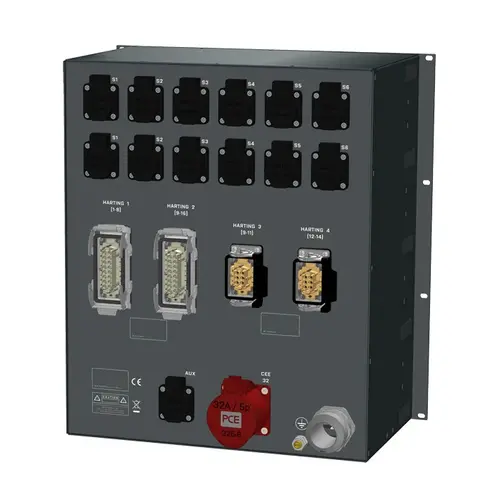 SRS Power* SRS Power | Distributeur de courant 125A | 32A | Harting 16p | Harting 6p | Schuko | Main