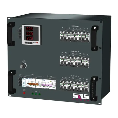 SRS Power* SRS Power | Tableau de distribution électrique 63A | 32A | Harting 16p | Schuko | RCBO