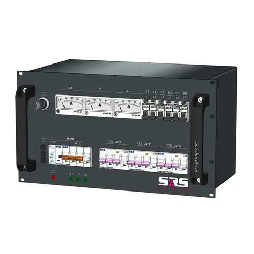 SRS Power* SRS Power | Stroomverdeler 63A | 32A | Schuko | Analoge meter | Main MCB | RCBO
