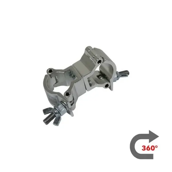 CJS Europe* CJS | Swivelcoupler | Rotation: 360 Degrees | Diameter: 20mm | SWL 10KG | Lock M6 Wing Nut | Available in Black or Silver