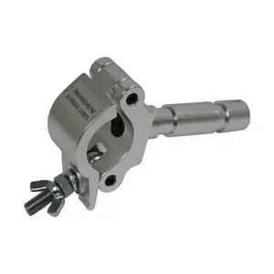 CJS Europe* CJS | 1515050010TT | Halfcoupler | Met spigot | Diameter: 48-51mm | SWL 500KG | Kleur: Zilver | M10 Bout | Lock M12 Vleugelmoer