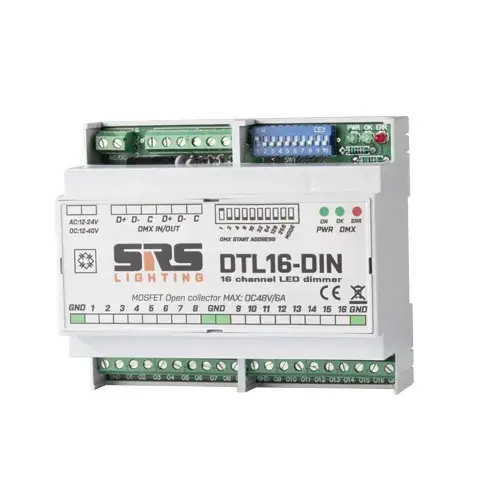 SRS Lighting* SRS Lighting | DTL16-DIN | Variateur de vitesse à diodes électroluminescentes