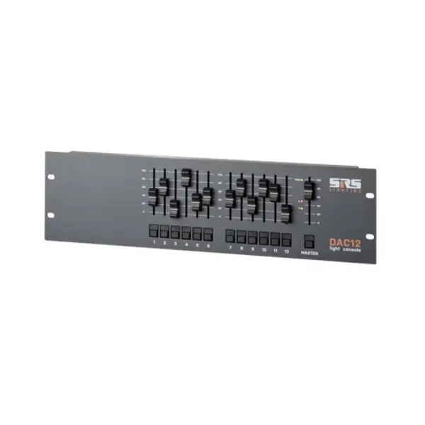 SRS Lighting | 6-, 12- or 18-channel control panel | 19-inch 3U | DMX+ 0/+10V console | DMX out: WAGO SRS Lighting* SRS Lighting | 6-, 12- or 18-channel control panel | 19-inch 3U | DMX+ 0/+10V console | DMX out: WAGO