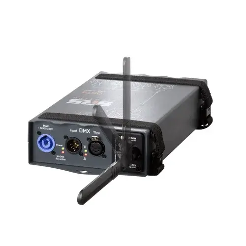 SRS Lighting* SRS Lighting | DST4W-3 | DMX splitter 4-channel with wireless DMX | DMX input: 3-pin| DMX output: 3-pin | Protocol: Wireless Solutions | Type: Transmitter | Power input: Powercon