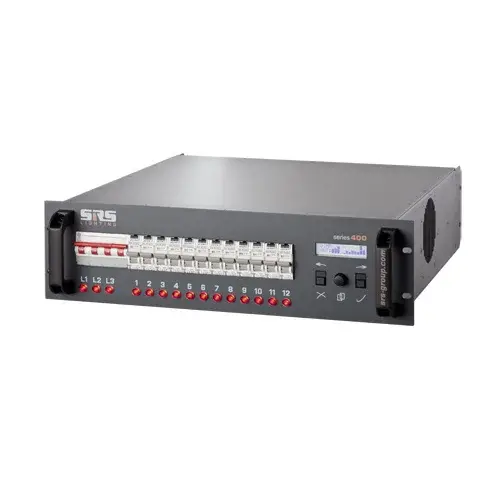 SRS Lighting* SRS Lighting | Dimmer 12-channel DDP | 19-inch | Circuit breakers: RCBO | Main: Main switch | DMX 3+5pin | Excluding backplate
