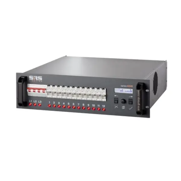 SRS Lighting | Dimmer 12-kanaals DDP | 19 inch | Automaten: RCBO | Main: Hoofdschakelaar | DMX 3+5pin | Exclusief backplate SRS Lighting* SRS Lighting | Dimmer 12-kanaals DDP | 19 inch | Automaten: RCBO | Main: Hoofdschakelaar | DMX 3+5pin | Exclusief backplate