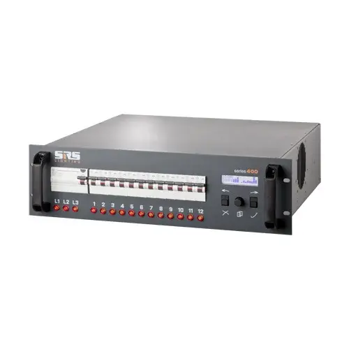 SRS Lighting* SRS Lighting | DDPN1216-8 | Dimmer 12-channel DDP | 19-inch | Circuit breakers: Double-pole| Power: 16A | Main: Ground fault circuit breaker | DMX 3+5pin | Excluding backplate