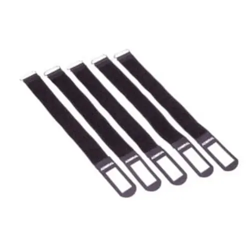 Klittenband kabelbinders met gesp 100 x 20mm / zwart (10 stuks Klittenband kabelbinders met gesp 100 x 20mm / zwart (10 stuks