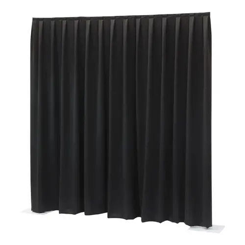 Wentex Wentex | P&D curtain MGS | 330(w) x (h) cm | 175 g/m2 | Kleur: Zwart | Geplooid