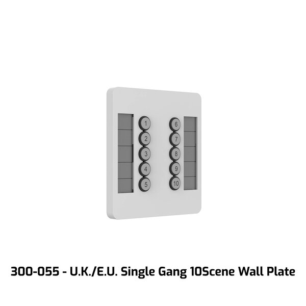 Chamsys ChamSys | CS300055 | GeNetix 10Scene Wall Plate (Dual Pack) EU, incl. Front in b/w