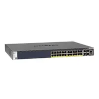 Netgear | GSM4328PB | 28-poorts AV-netwerk switch | 24x 1G PoE+ 630W | 2x 10G | 2x SFP+ glasvezel porten | Managed Switch
