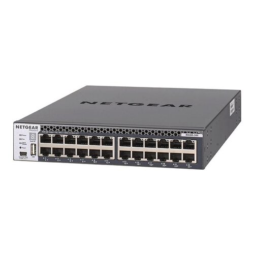 Netgear Netgear | XSM4324CS | 24-poorts AV-netwerk switch | 24x 10G | 4x SFP+ glasvezel porten (shared) | Managed Switch