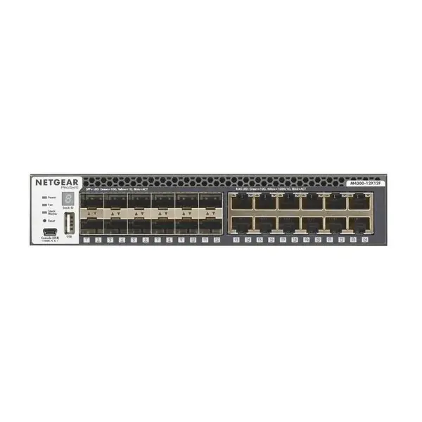 Netgear Netgear | XSM4324S | Commutateur réseau AV 24 ports | 12x 10G | 12x SFP+ ports | Commutateur entièrement géré